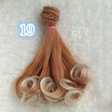 Fashion 15*100cm DIY Mini Tresses Doll Wig High-Temperature Material Straight Hair Wig For BJD High-Temperature Doll Accessories