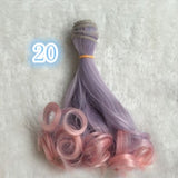 Fashion 15*100cm DIY Mini Tresses Doll Wig High-Temperature Material Straight Hair Wig For BJD High-Temperature Doll Accessories