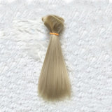 Fashion 15*100cm DIY Mini Tresses Doll Wig High-Temperature Material Straight Hair Wig For BJD High-Temperature Doll Accessories