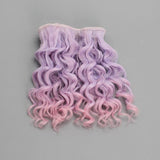 15*100cm Screw Curly Hair Extensions for All Dolls DIY Hair Wigs Heat Resistant Fiber Hair Wefts