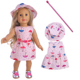 Cute Pattern Casual Raincoat 3Pcs=Hat+Coat+Pants Fit 18 Inch American&43 CM Baby Doll Clothes Accessories,Girl's Toys,Generation