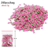 Fruit Fimo Bead Charms for Slime Accessories Fluffy DIY Decoration Addition in Slime Clound Sand Toys Filler Glitter Clear Set