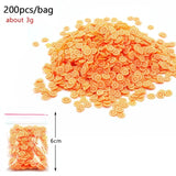 Fruit Fimo Bead Charms for Slime Accessories Fluffy DIY Decoration Addition in Slime Clound Sand Toys Filler Glitter Clear Set