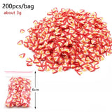 Fruit Fimo Bead Charms for Slime Accessories Fluffy DIY Decoration Addition in Slime Clound Sand Toys Filler Glitter Clear Set