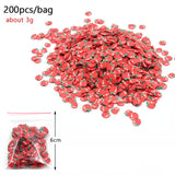 Fruit Fimo Bead Charms for Slime Accessories Fluffy DIY Decoration Addition in Slime Clound Sand Toys Filler Glitter Clear Set