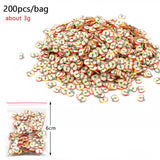Fruit Fimo Bead Charms for Slime Accessories Fluffy DIY Decoration Addition in Slime Clound Sand Toys Filler Glitter Clear Set