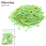 Fruit Fimo Bead Charms for Slime Accessories Fluffy DIY Decoration Addition in Slime Clound Sand Toys Filler Glitter Clear Set