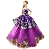 NK One Pcs 2019 Princess Wedding Dress Noble Party Gown For Barbie Doll Fashion Design Outfit Best Gift For Girl' Doll 058A JJ