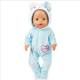 Fit 18 inch 43cm Doll Clothes Born Baby Unicorn Kitten and Pony Doll Clothes Suit For Baby Birthday Festival Gift