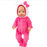 Fit 18 inch 43cm Doll Clothes Born Baby Unicorn Kitten and Pony Doll Clothes Suit For Baby Birthday Festival Gift