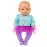 Fit 18 inch 43cm Doll Clothes Born Baby Unicorn Kitten and Pony Doll Clothes Suit For Baby Birthday Festival Gift