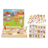 100+Pcs Wooden Magnetic Puzzle Toys Children 3D Puzzle Figure/Animals/ Vehicle /Circus Drawing Board 5 Styles Learning Wood Toys