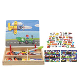 100+Pcs Wooden Magnetic Puzzle Toys Children 3D Puzzle Figure/Animals/ Vehicle /Circus Drawing Board 5 Styles Learning Wood Toys